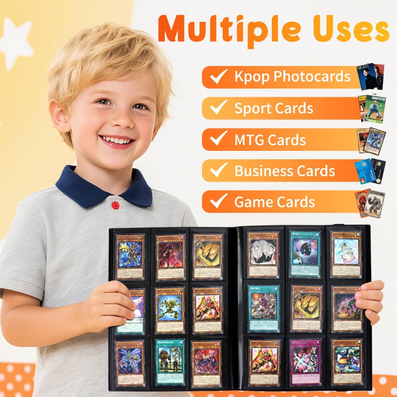 KIOEEE Card Binder 9 Pocket, PP Cover Trading Card Binder for 360 Cards, Sturdy Card Collection Album, Card Holder Folders for MTG, TCG, Game Cards & Sports Cards - Image 5